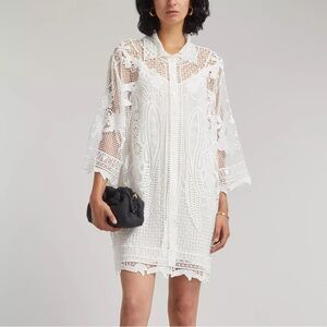 Farm Rio Tropical Wind Guipure Lace Shirt XS